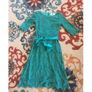 •A Night In Paris Teal Dainty Jewells Dress•